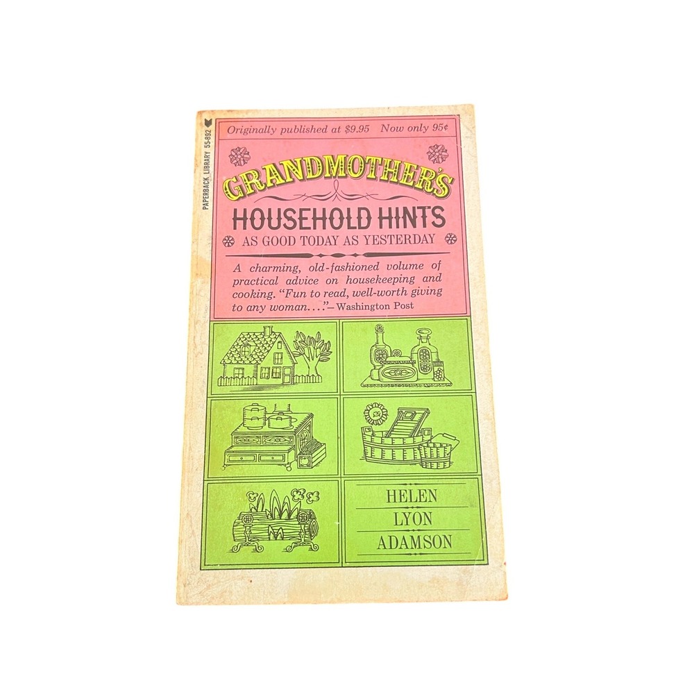 Grandmothers Household Hints 1963 Vintage Homestead Grannycore Book Boho Hippie